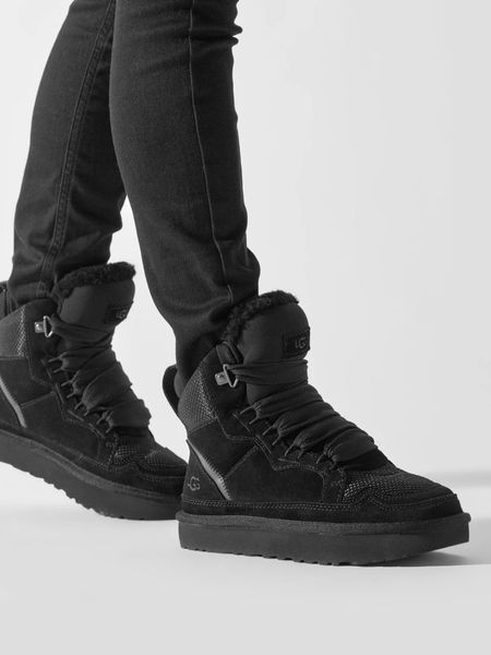 уггі Жіночі Зимові Кросівки Високі UGG Lowmel Sneaker High чорні 770002 фото