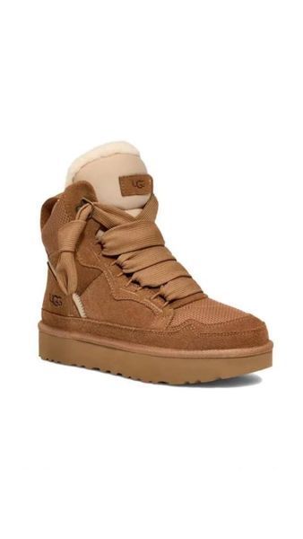 уггі Жіночі Зимові Кросівки UGG Lowmel Sneaker High коричневі 770008 фото